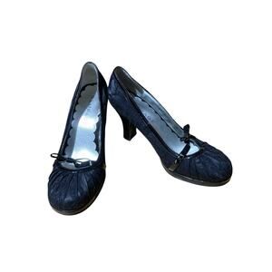 Rampage Black Lace High Heels Witchy Goth Y2K Style